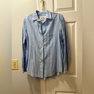 Grayson By Frank & Eileen The Hero Shirt Size Medium (03) Blue Stripes